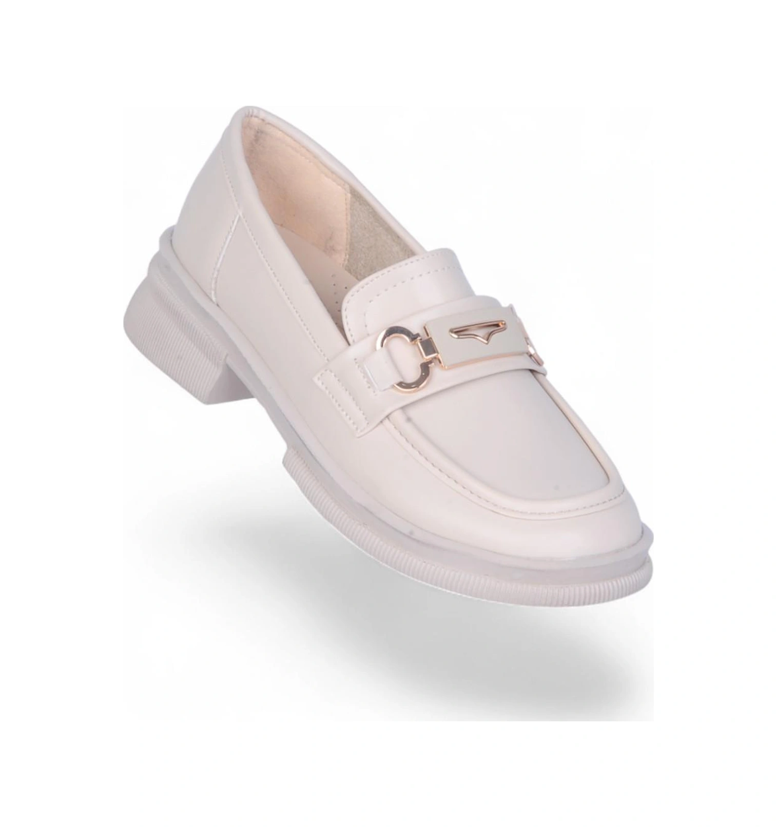Ayakcenter Nhr1 Kadın Loafer Ayakkabı Krem