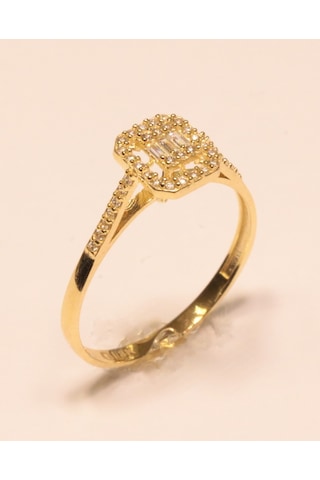 Altın Baget Taşlı Yüzük Guler1002788-15