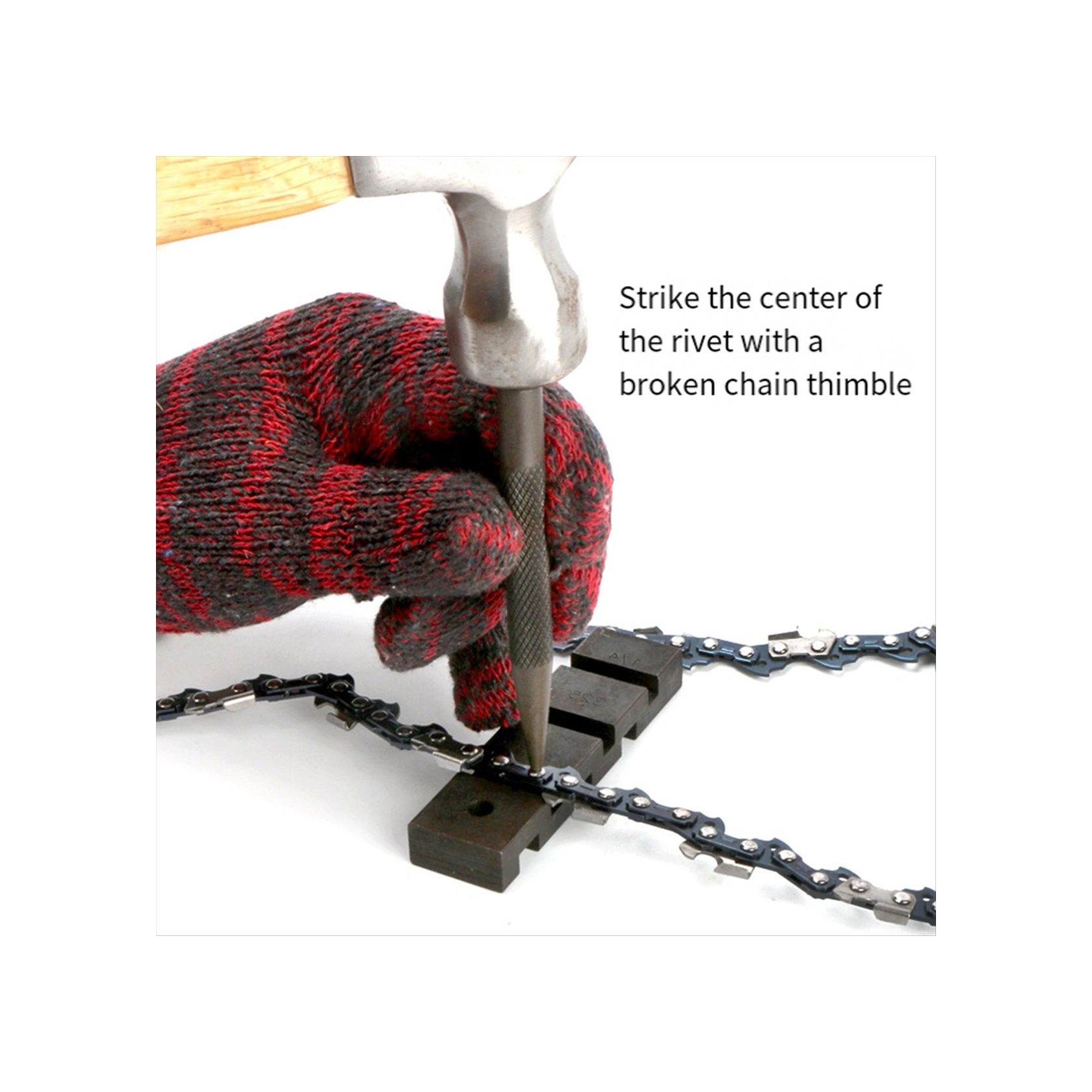 Xurunkeji Zincirli Testere Zinciri Tamiri Alet Seti Zincir Kırma Ve Perçinleme Alet Seti Zincir Kırıcı Zincir Kesici Zincir Takma Aleti