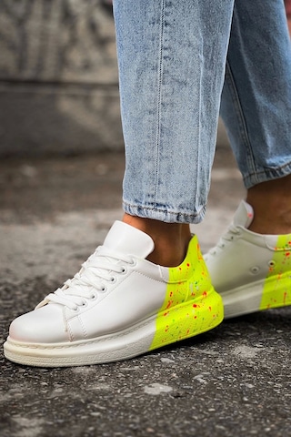 Ch254 Cbt Pittura Erkek Ayakkabı 502 Neon Sarı Topuk Splush Çok Renkli