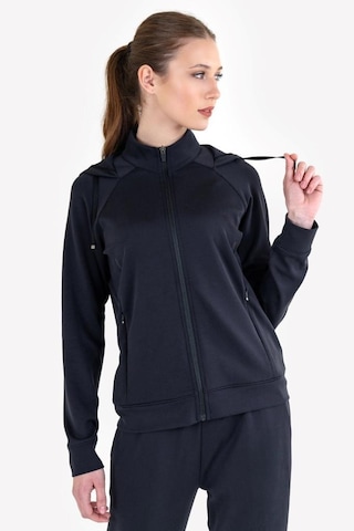 Lescon 23ntbs002109-633 Siyah Kadın Fermuarlı Kapüşonlu Sweatshirt Siyah