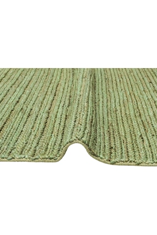 Eko Halı Netra Trıple Green Xw Farklı Örgü Dokusuna Sahip El Dokuma Naturel Jüt Hasır Halı - 200X300