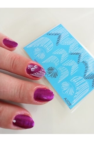 3D French Tırnak Stıcker Tırnak Dövme Nail Art A008
