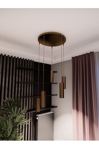 Zenya Eskitme Renk 5'li Spot Avize- Modern Tavan Sarkıt, Gu10 Duy