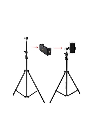 Microcase AL2496 3 Ayak Sabitleyici Alüminyum Cep Telefonu Kamera Tripodu