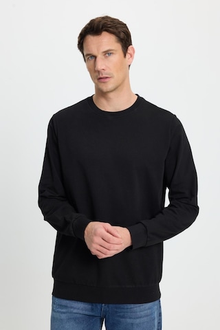 Tudors Erkek 3'lü Siyah-bordo-beyaz Relax Fit Rahat Kesim %100 Pamuk 2 İplik Bisiklet Yaka Sweatshirt-42628 Çok Renkli