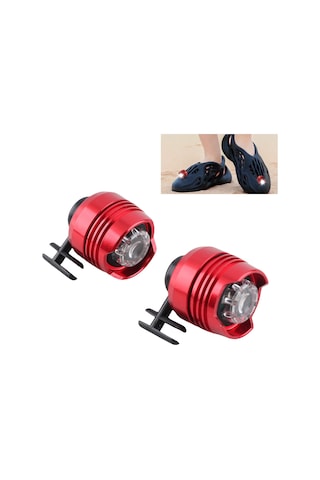 Tenfowee 2 Adet Led Ayakkabı Işığı - Gece Yürüyüşü İçin Ipx5 Su Geçirmez, 3 Işık Modu, Alüminyum-abs Malzeme, Yetişkin Ve Çocuklar İçin Batarya Dahil Kırmızı Kırmızı