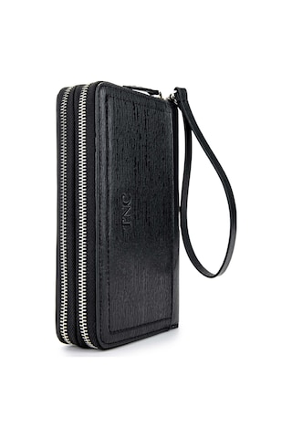 Tamer Tanca Erkek Hakiki Deri Siyah El Çantası 301 3015 Erk Canta Sk24-25 Sıyah Agc Kbg Siyah