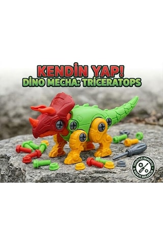 Dinazor Atolyesi Kendin Yap Kolay Montajlı 18 Cm Motor Becerilerini Geliştiren Oyuncak Dinazor Seti 22732295