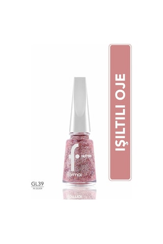 Flormar Glitter Yarı Transparan Parlak Bitişli Simli Oje GL39