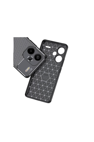 Vendas Xiaomi Redmi Note 13 Pro Plus 5g Uyumlu Kılıf Deep Dizayn Karbon Görünümlü Auto Focus Kılıf