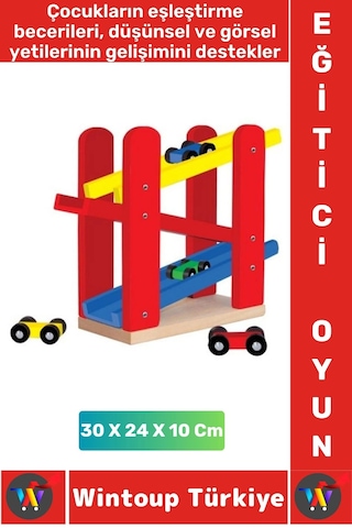 Eğlenceli Eşleştirme Koordinasyon Düşünsel Görsel Gelişim Çocuk Eğitici Yarış Arabalı Oyun Rampası