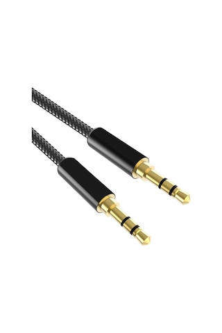 Iphone Samsung Xiaomi Huawei Oppo Uyumlu Örme 3,5mm Aux Çelik Örgü Araç Ev Müzik Video Ses Kablosu