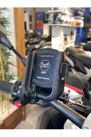 Bee Connect Vespa/django Uyumlu Motosiklet Telefon Tutucu Mat Siyah