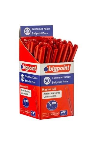 Bigpoint Tükenmez Kalem Master 1.0mm Kırmızı X 50 Adet Diğer
