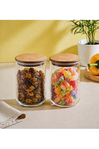 Selka Home Liya 1000 Ml. 2'li Kavanoz Şeffaf