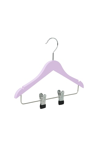 Nyn Ahşap KS/ÇM 3-7 Yaş Mandallı Çocuk Askısı Pembe Renk 4 Adet Pembe