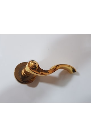 Çelik Kapı Kolu Rozetli Prinç Hanedan Altın Sağ