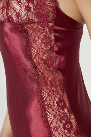 Pierre Cardin Saten Dantelli Gecelik Sabahlık Takım 4438 Siyah