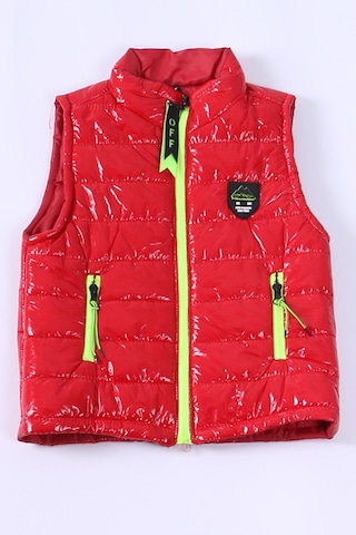 Erkek Çocuk Şişme Yelek Düz Renk Fermuar Cepli E16 Hcm00324 Kırmızı