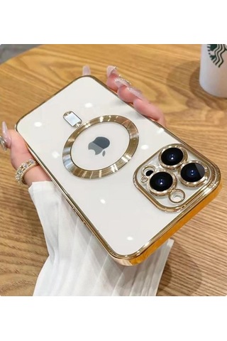 Apple Uyumlu iPhone 13 Pro Kilif Kamera Korumali Magsafe Parlak Luxury 563535422