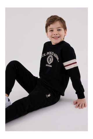 U.s. Polo Assn. Siyah Erkek Çocuk Eşofman Takımı Siyah