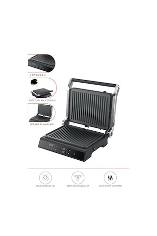 Torima TG-PRO500 2000w Dijital Ekranlı Tost & Izgara Makinesi Çıkarılabilir Plaka
