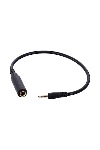 Wezone 3.5mm Erkekden 6.35mm Dişeye Ses Dönüştürücü Kablosu - Mikrofon, Kulaklık, Hoparlör İçin Uyumlu 35cm Ses Bağlantı Adaptörü