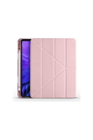 Apple Uyumlu iPad, Air 11inç M2 2024 Kılıf Kalem Bölmeli Trifolding Case A2902 A2903 A2904