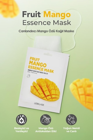 Lebelage Mango Nemlendirici Kağıt Maske Lebelage Fruit Mango Mask