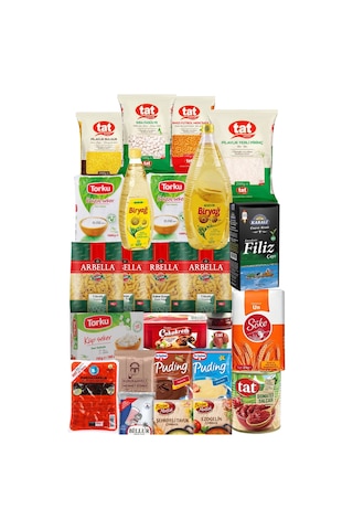 Tat Ramazan Erzak Paketi Kumanya Yardım Gıda Kolisi 24 Çeşit Ürün 18 Kg