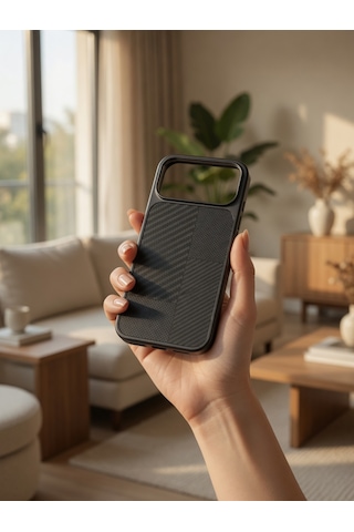 İphone 17/18 Promax Ortak Uyumlu Karbon Fiber Desenli Darbeye Dayanıklı Kılıf Çok Renkli4