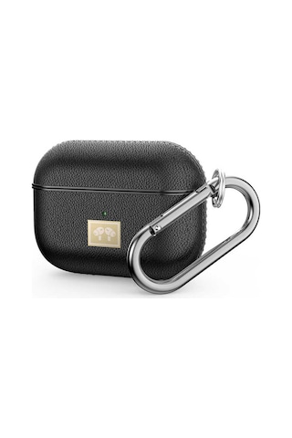 Wlons Airpods Pro Uyumlu Kılıf Deri Görünümlü Wlons Askılı Koruma Kılıfı Airpods Pro Uyumlu Kılıf Deri Görünümlü Wlons Askılı Koruma Kılıfı Siyah