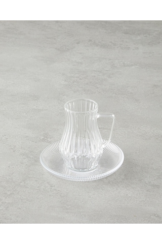 English Home Rachel Cam 12 Parça 6 Kişilik Çay Seti 135 Ml Şeffaf Şeffaf