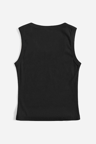 Merry See Düz Renk Kadın Kolsuz Bluz Crop Top Siyah