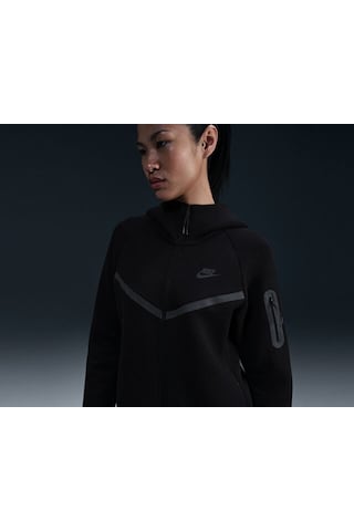 Nike Sportswear Tech Fleece Windrunner Kadın Günlük Polar Ceket Hv6747-010 Siyah Renkli