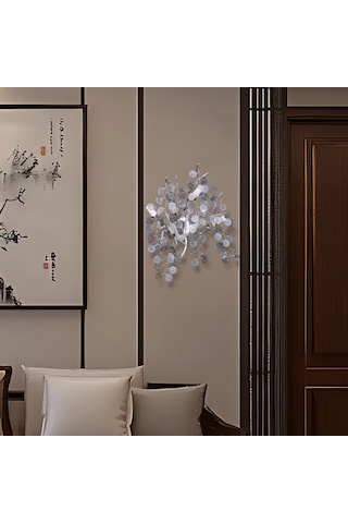 Masal Krom Kristal Taşlı Modern, Oturma Odası,duvar Lambası Salon Aplik Gümüş
