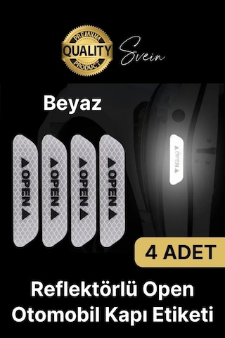 Oto Sticker Yan Kapı İkaz Open Reflektörlü Yapıştırma Oto Aksesuar Binek Ticari İz Bırakmaz