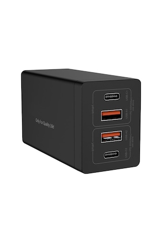 Ebitda Usb Şarj İstasyonu Gan 65w 4 Portlu Hızlı Şarj Hub'ı Qc4.0+pd3.0 Siyah