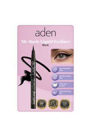 Aden Me-racle Liquid Eyeliner - Likit Eyeliner 01 Black Siyah Diğer