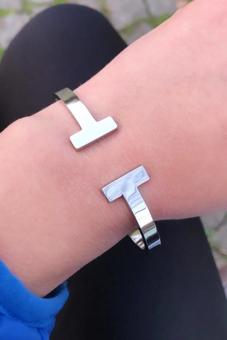 Gümüş Renk Çelik T Kelepçe Gümüş