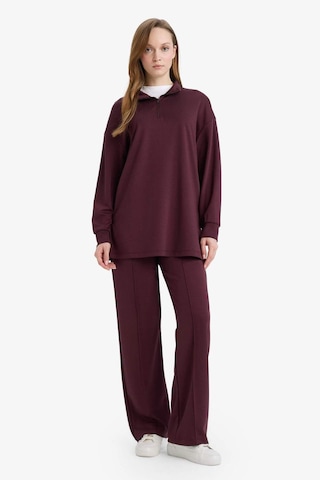 Defacto Regular Fit Fermuarlı Yaka Uzun Kollu Tunik F5771ax26spbr475 Bordo-br475