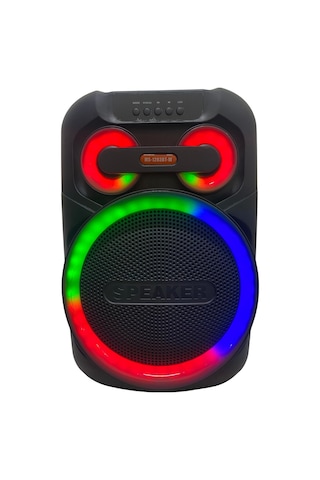 Rose Ms-1203bt-w 12 İnch Hoparlör Rgb Led Taşınabilir 1 Adet Mikrofon Usb-radyo-bluetooth Hoparlör