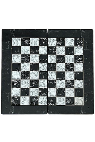 Marble Siyah Büyük Boy Tavla Takımı