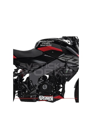 Bajaj Ns200 Orta Şase Karbon Kaplama Sticker Etiket Modeli