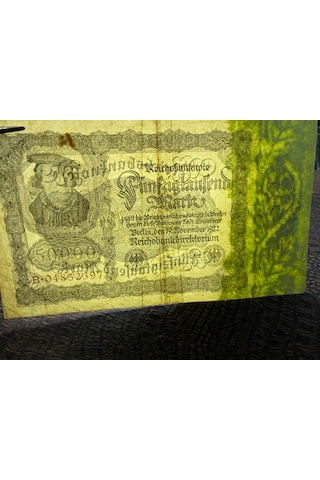 Almanya İmparatorluğu 50000 Mark Reichsbanknote Deutsches Reich 1908 Temiz - T Fine F
