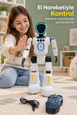 Ses Kaydı Ve Oynatma Özellikli Kumandalı Robot Oyuncak Tkndy-bsva4969 Belirtilmemiş