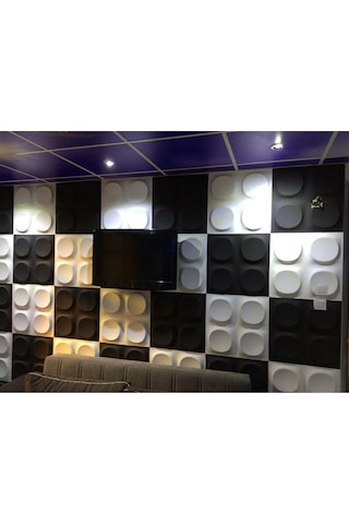 3 Boyutlu Boyanabilir Pvc Duvar Paneli Olips 50-50 Cm 4 Adet-1 Metrekare