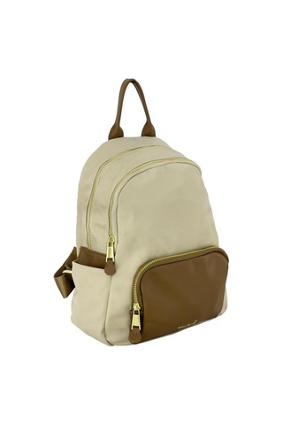 Bolsas Saten Kumaş Kadın Sırt Çanta Krem 1048 Krem