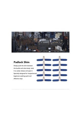 10 Adet Asma Kilit Shim Seti Alüminyum Alaşımlı Asma Kilit Shim Seçimleri Kolay Açılır Çilingir Aleti